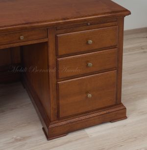 Large classic style study or office desk in solid wood with drawers