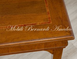 Scrittoio classico da 120 cm - dettaglio del noce con intarsio in legno di rosa
