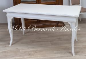 Classic style wooden bedroom or living room desk with antique white finish