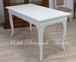 Classic style wooden bedroom or living room desk with antique white finish