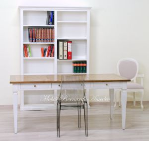 Desk table with two-tone finish