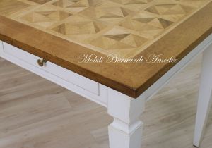 Desk table with two-tone finish