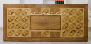 Desk table with two-tone finish
