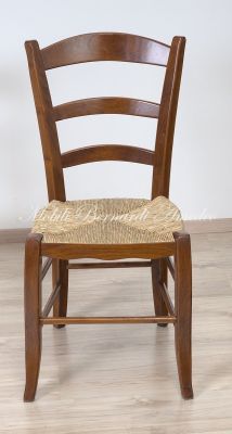 Sedia fatta a mano in legno e paglia stile country adatta per tavoli da pranzo e taverna