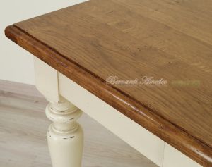 TF23 Tavolo fisso bicolore gambe tornite 180x90 cm