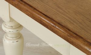 TF23 Tavolo fisso bicolore gambe tornite 180x90 cm
