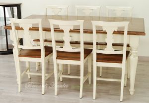 TF23 Tavolo fisso bicolore gambe tornite 180x90 cm