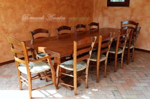 Tavola da taverna in legno massiccio spessore 7 cm