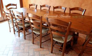 Tavola da taverna in legno massiccio spessore 7 cm