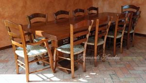 Tavola da taverna in legno massiccio spessore 7 cm