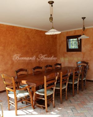 Tavola da taverna in legno massiccio spessore 7 cm