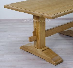 Refectory type solid wood table