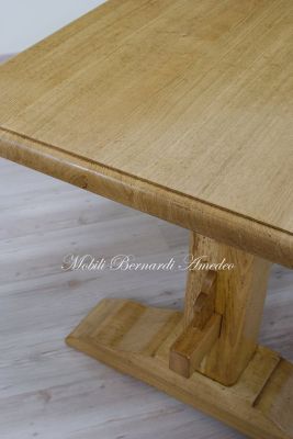 Refectory type solid wood table