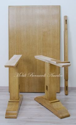 Refectory type solid wood table