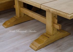 Refectory type solid wood table