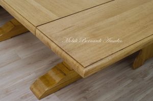 Refectory type solid wood table