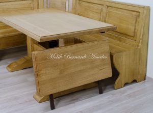 Refectory type solid wood table
