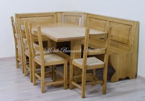 Refectory type solid wood table