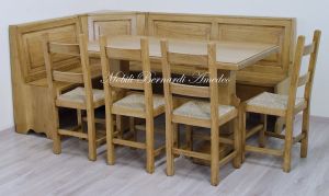 Refectory type solid wood table
