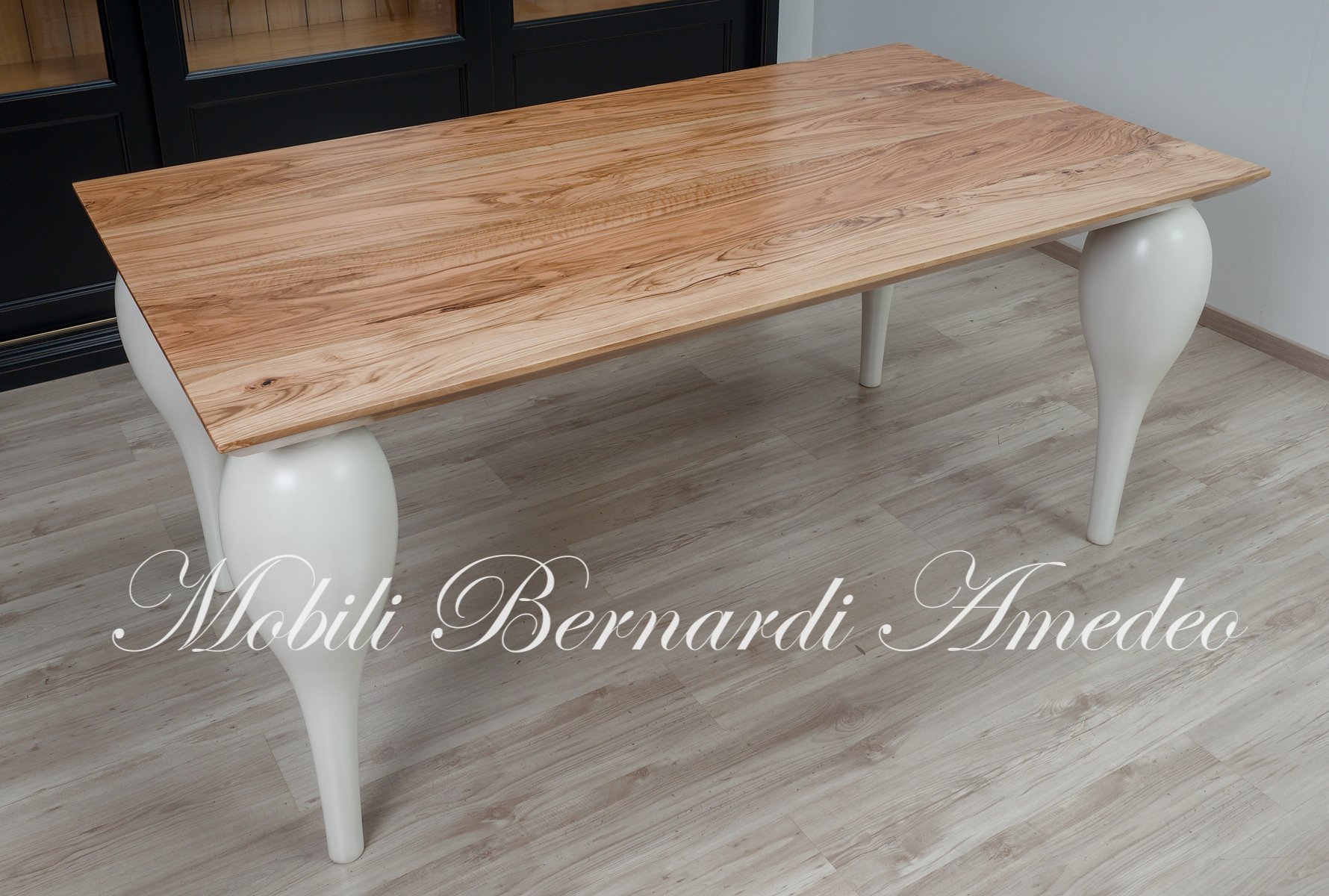 Roundhill Furniture Aneta Panca Da Pranzo: In Tessuto Blu Con Gambe Tornite E Seduta Imbottita - 3