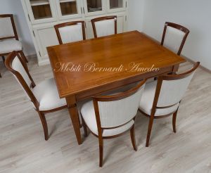 Tavolo da pranzo allungabile costruito artigianalmente in legno e su misura stile classico arte povera
