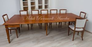 Tavolo da pranzo allungabile costruito artigianalmente in legno e su misura stile classico arte povera
