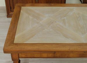 Tavolo rettangolare 160x90 cm in stile classico con allunghi