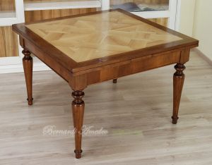 Tavolo quadrato con prolunghe a tiro dimensioni 120x120 cm