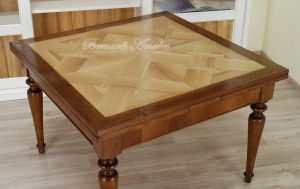 Tavolo quadrato con prolunghe a tiro dimensioni 120x120 cm