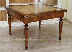 Tavolo quadrato con prolunghe a tiro dimensioni 120x120 cm
