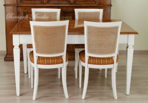 Tavolo da pranzo in legno bicolore con prolunghe centrali