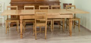 Tavolo da pranzo stile classico in rovere cm 180x110 con prolunghe estraibili