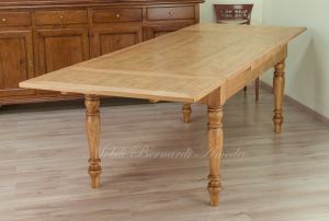Tavolo da pranzo stile classico in rovere cm 180x110 con prolunghe estraibili