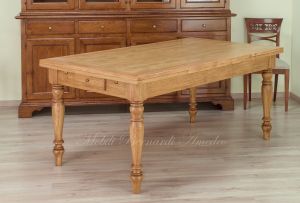 Tavolo da pranzo stile classico in rovere cm 180x110 con prolunghe estraibili
