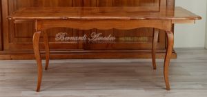 Tavolo in legno di ciliegio con prolunghe centrali