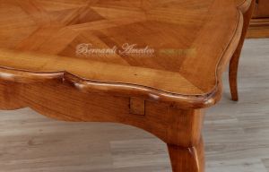 Tavolo in legno di ciliegio con prolunghe centrali