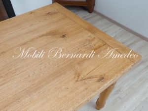 TA669 Tavolo da cucina con allunghi in castagno
