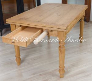TA669 Tavolo da cucina con allunghi in castagno