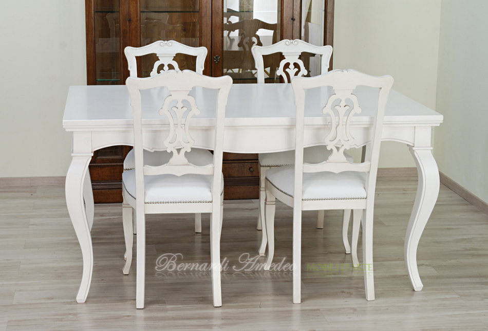 Tavoli allungabili laccati colorati tavoli for Tavolo allungabile bianco e legno