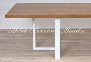 TM60 Tavolone in legno con basamento in ferro