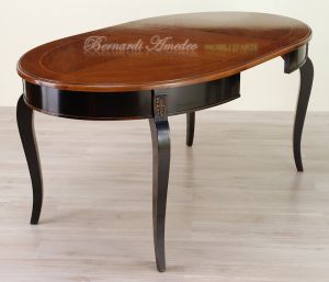 Tavolo ovale con prolunghe 130x100 cm