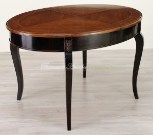Tavolo ovale con prolunghe 130x100 cm