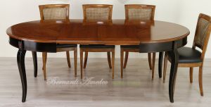Tavolo ovale con prolunghe 130x100 cm
