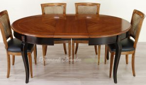 Tavolo ovale con prolunghe 130x100 cm