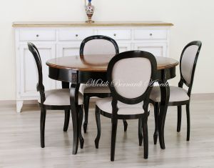 Tavolo ovale con prolunghe 130x100 cm