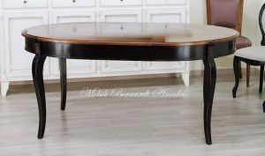 Tavolo ovale con prolunghe 130x100 cm