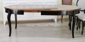 Tavolo ovale con prolunghe 130x100 cm