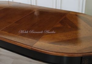 Tavolo ovale con prolunghe 130x100 cm