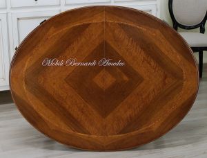 Tavolo ovale con prolunghe 130x100 cm