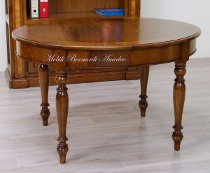 Tavolo ovale 130x100 in legno con prolunghe